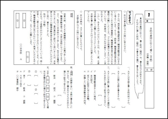 やってみよう 学習に役立つ国語科プリント 基礎 基本編