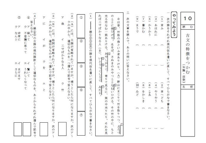 やってみよう 学習に役立つ国語科プリント 基礎 基本編